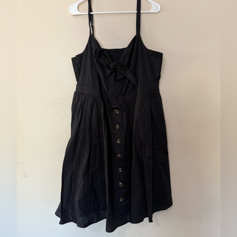 Black Button-Front Dress
